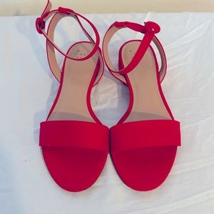 A New Day Red Flat Sandals Size 7